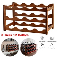 12 Bottle Wooden Wine Rack,3