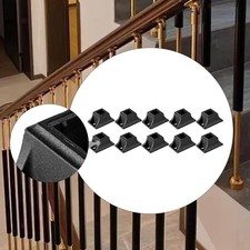 10x Iron Baluster Shoes Straight Railing Connectors for Buildings Corridors