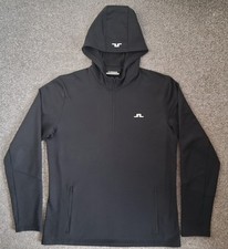*** J Lindeberg XL Black Golf Hoody Jumper Excellent Condition RRP £95 ***