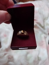 Gents 9 CT Gold Tigers Eye Ring  Size S