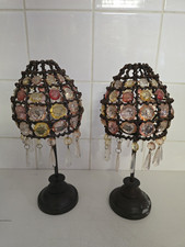 Moroccan Jewel Droplet Shade Table Lampshade Tealigh Candle Lampshade X2 