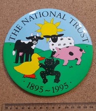 National Trust Extra Large Charity Tin Badge 1895-1995 Animal Special