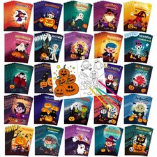 144 Pcs Halloween Coloring