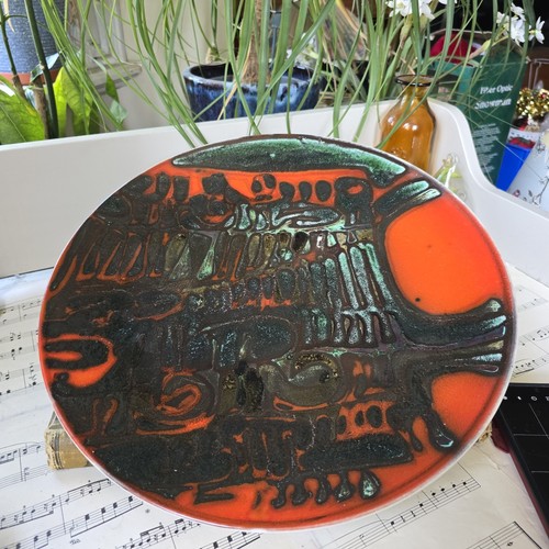 Poole pottery delphis charger - pottery,