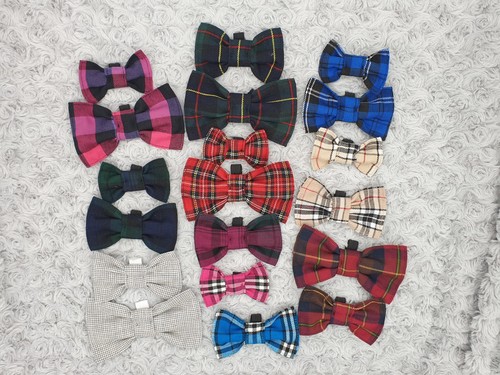 Tartan bow bowtie - bowtie, on