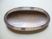 Antique French Carved Large Wooden Bread  Board "NOUS NOTRE PAIN QUOTIDIEN"