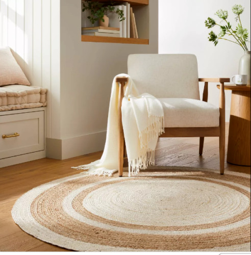 Rug jute round - jute,