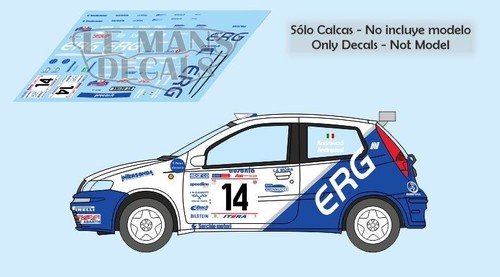 Decals fiat punto s1600 rallye - decals,