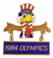 Vintage The USA Los Angeles 1984 Summer Olympics Souvenir Enamel Badge