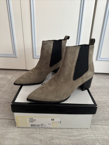 Nine west suede taupe chelsea - nine,