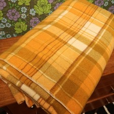 Vintage Mustard Yellow Checked