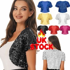 Women Sequin Shrug Short