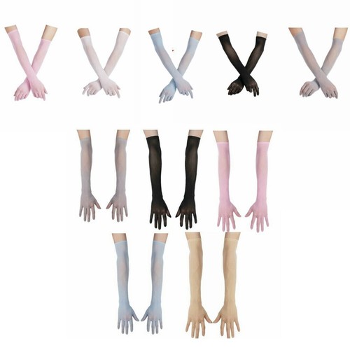Woman lady sheer full finger - sheer,