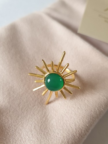 Lola rose sunburst ring green - ring,
