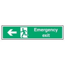 Emergency exit left - exit, sign