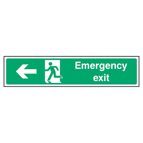 Emergency exit left sign - emergency, or