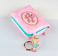 NEW POLLY POCKET FAUX LEATHER PURSE & TINA KEYRING RETRO 80’s 90’s CARD WALLET