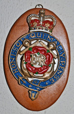 Wood and plaster HMY Britannia ward room shield plaque crest Royal Navy RN HMS