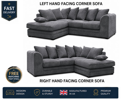 Jumbo cord corner - corner, sofa