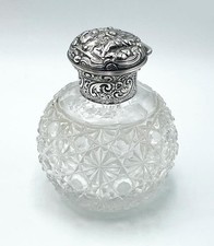 VICTORIAN SILVER PERFUME BOTTLE LONDON 1889 WILLIAM COMYNS