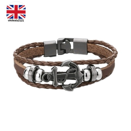 Men brown faux leather - faux,