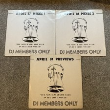 DJ Members Only Disco Mix Club April 1987 Mixes 1 &  2 & previews Preowned 