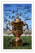 WALES WORLD CUP 2015 SQUAD RUGBY SIGNED PHOTO PRINT
