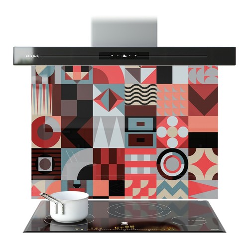 Kitchen glass splashback - kitchen,