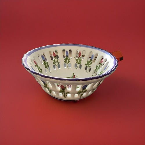 Reticulated hand painted - painted, bowl