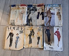 6 x Vintage Vogue Paris Original & Vogue Couturier Sewing Patterns Bundle
