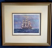Framed Picture Of Clipper Ship