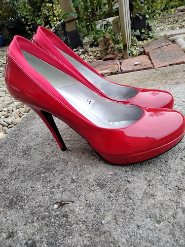 Schuh red platform heel - heel, court