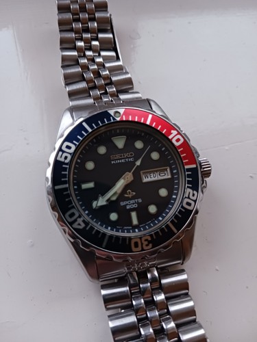 Seiko kinetic pepsi - pepsi, diver