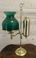 Antique brass student oil lamp - student,