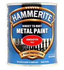 Hammerite - Smooth Direct To Rust Metal Paint - All Colours - All Sizes