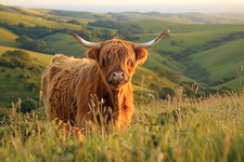 Highland Cow Canvas Picture Print Wall Art