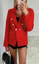 Womens Ladies Double Breasted