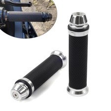 Motorcycle 7/8" Handle Bar Hand Grip For Yamaha For Honda For Suzuki silver