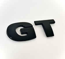 GLOSS BLACK GT Car Badge