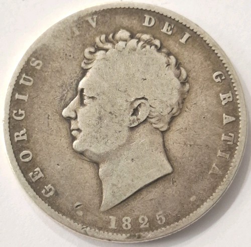 1825 george silver half - iv,