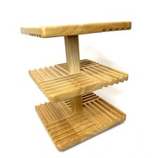 Vintage MCM Wood Rotating