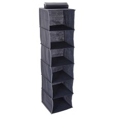 Grey Fabric Hanging Storage