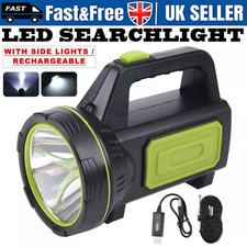 LED Searchlight USB Rechargeable Hand Torch Work Light Lamp Flashlight Spotlight