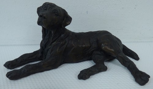 Bronze effect resin labrador - resin,