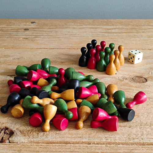 Vintage wooden ludo - vintage,
