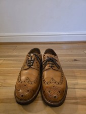 GRENSON ARCHIE LEATHER  SHOE  TAN  SIZE  UK  9.5 G