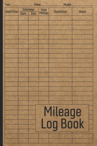 Mileage log book vehicle - book:,