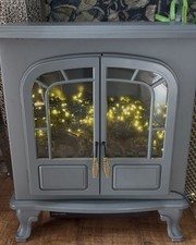 Wingham 2kw Double Door Log Effect Stove Fire with Adjustable Thermostat