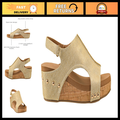 Chic wedge sandals - wedge, 2-inch