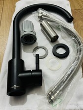 Reginox Taravo MB Single Lever Swan Neck Matt Black Kitchen Mixer Tap